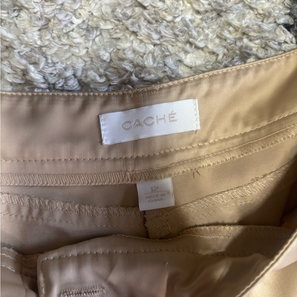 Cache Satin Wide Leg Cargo Pants - Cream - Picture 3 of 11